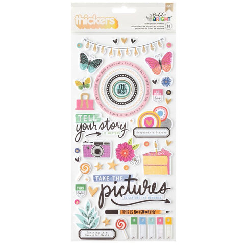 AC Vicki Boutin  Bold & Bright Thickers - Foam Phrase Stickers