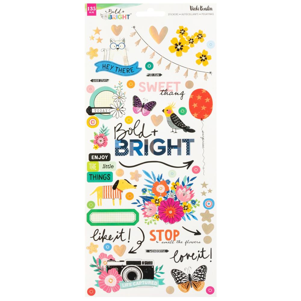 American Crafts Vicki Boutin Bold and Bright Cardstock Stickers