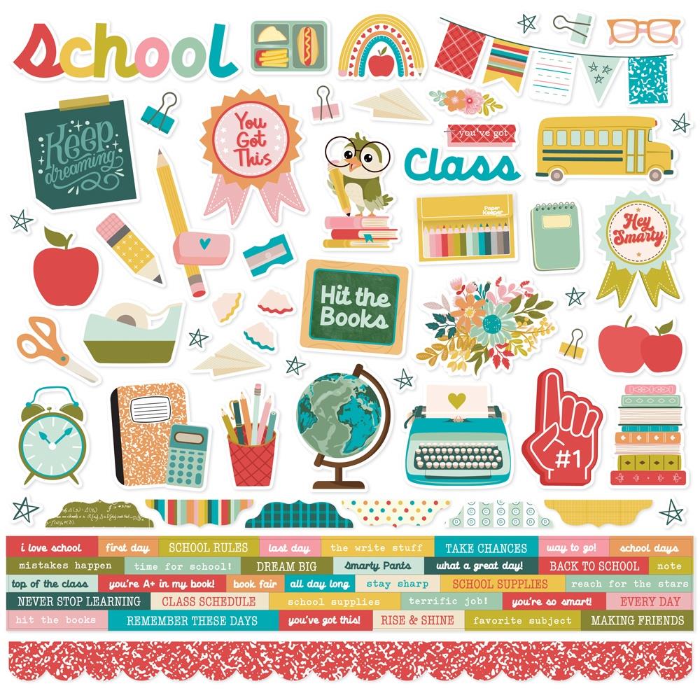 Simple Stories 12x12  Cardstock  Stickers  [Collection] - Book Fair