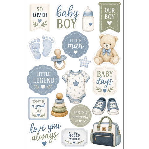 Scrapbook Customs  -  Baby Boy Things Embellishments