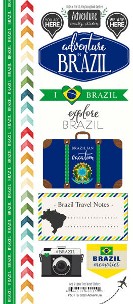 Scrapbook Customs Sticker - Brazil Adventure Stickers