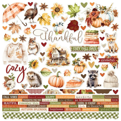 Simple Stories 12x12  Cardstock  Stickers  [Collection] - Simple Vintage Autumn Breeze
