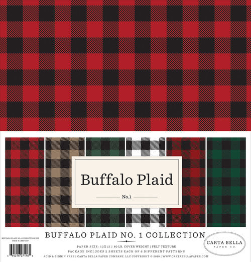 Carta Bella 12x12 Paper [Collection] - Buffalo Plaid No.1