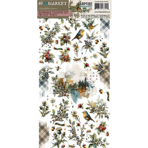 49 and Market  Blendable Rub On Transfers [Collections] - Campfire Memories