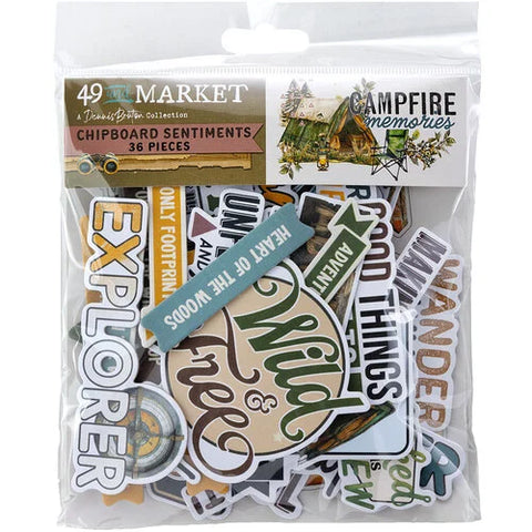 49 and Market  Chipboard Sentiments - Camfire Memories