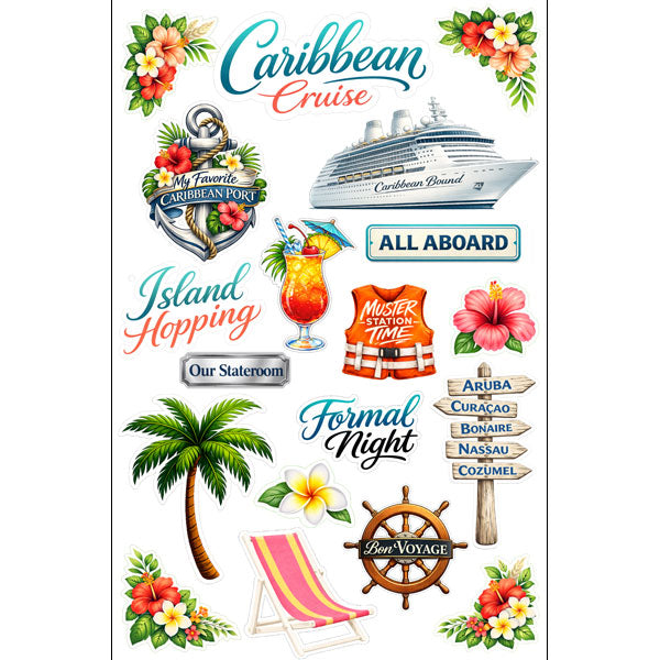 Scrapbook Customs  -  Caribbean Cruise Embellishments