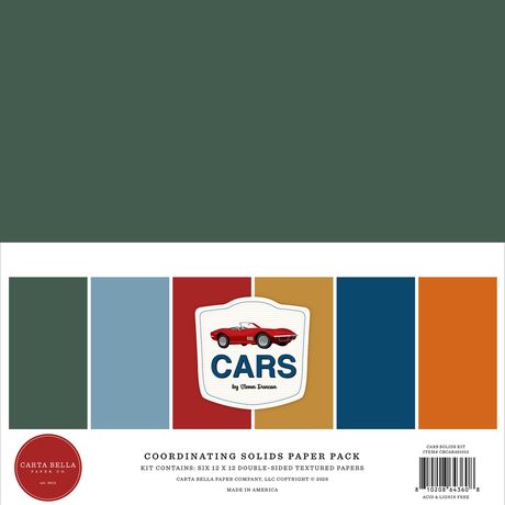 Carta Bella Solids 12x12 Paper [Collection] - Cars