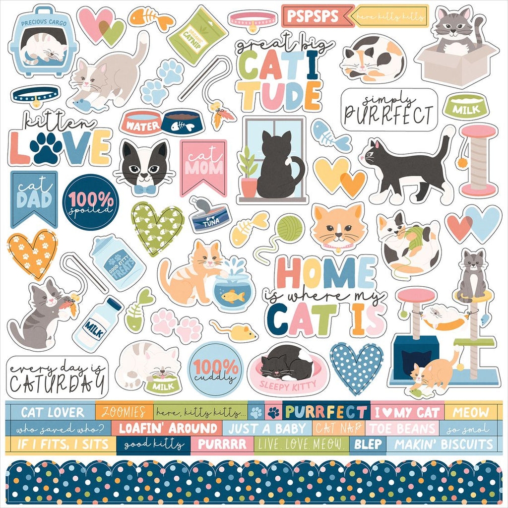 Echo Park 12x12  Stickers  [Collection] - Cat Lover