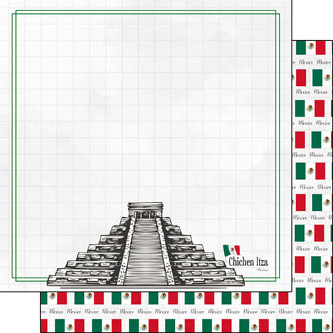 Scrapbook Customs 12x12 Paper - Mexico - Chichen Itza Adventure