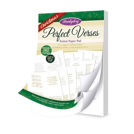 Hunkydory Perfect Verses Foil Paper Pad - Christmas