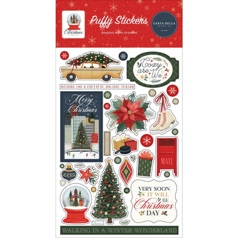 Carta Bella puffy Stickers - Christmas In The City