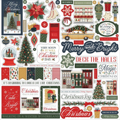Simple Stories 12x12  Cardstock  Stickers  [Collection] - Christmas In The City