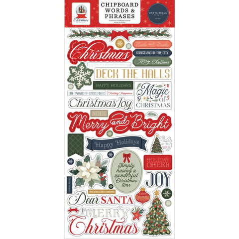 Carta Bella Chipboard  Word & Phrases [Collection] - Christmas In The City
