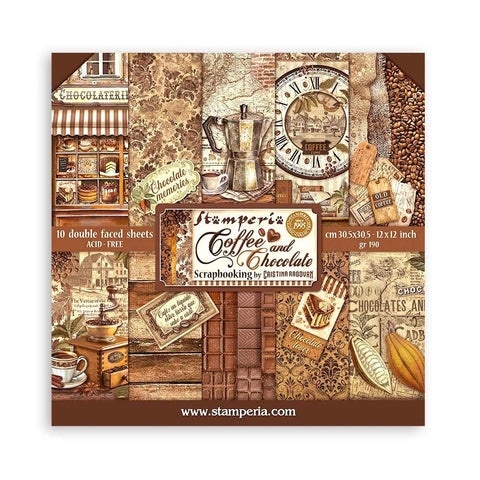 Stamperia 12x12 Paper [Collection] - Coffee and Chocolate