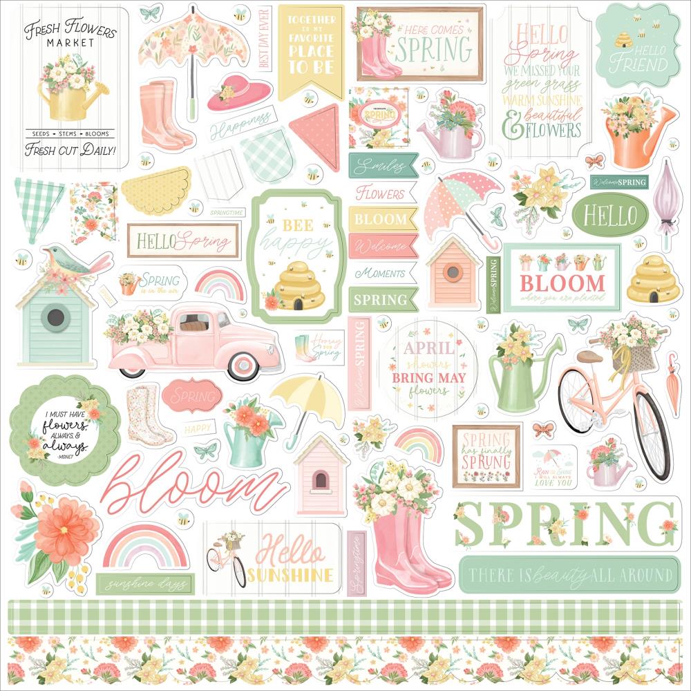 Carta Bella Cardstock Stickers - [Collection] - Here Comes Spring