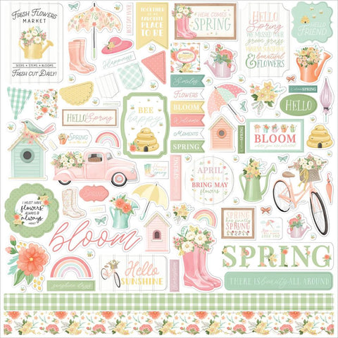 Carta Bella Cardstock Stickers - [Collection] - Here Comes Spring