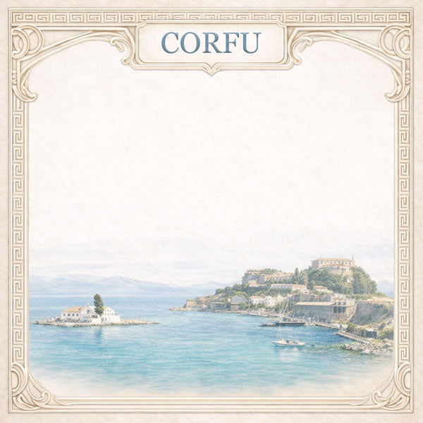 Scrapbook Customs 12x12 Paper - Greece Corfu Wander