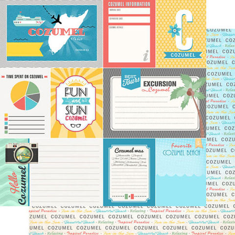 Scrapbook Customs 12x12 Paper -  Cozumel Journal