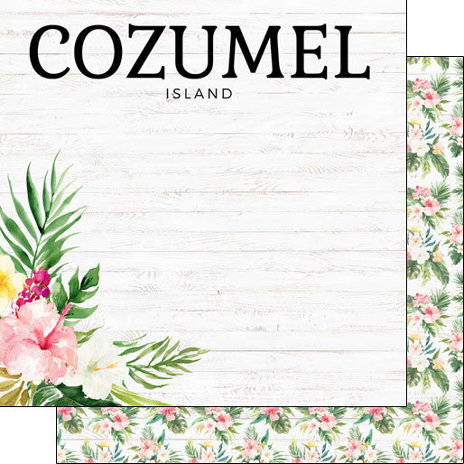 Scrapbook Customs 12x12 Paper -  Cozumel Vacay