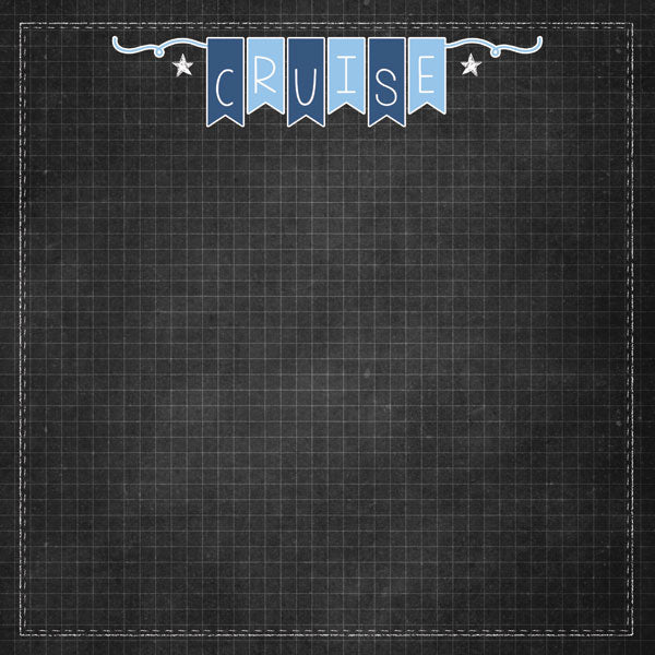 Scrapbook Customs 12x12 Paper - Cruise Grid