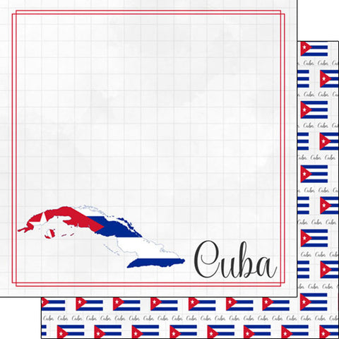 Scrapbook Customs 12x12 Paper -  Cuba Adventure Border
