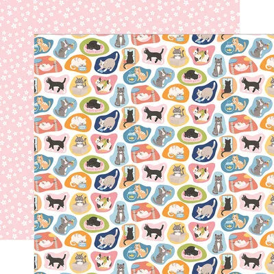 Echo Park Paper 12x12 Cardstock  [Collection] - Cat Lover - Cute Cats