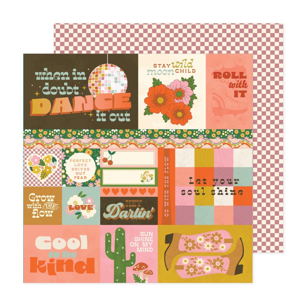 American Crafts 12x12 Paper [Collection] - Jen Hadfield - Groovey Darlin' - Dance