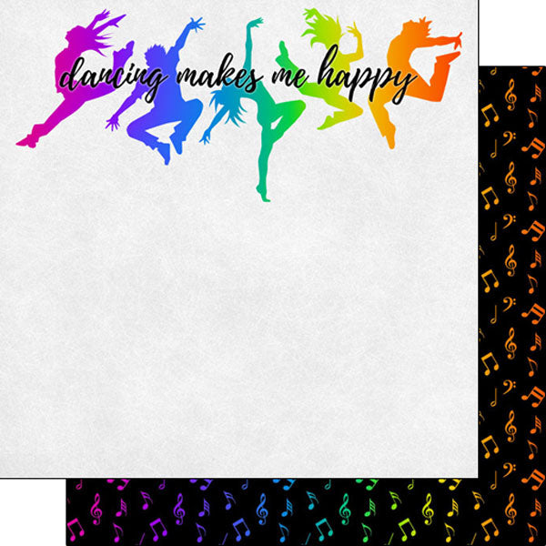 Scrapbook Customs 12x12 Paper -  Dance Neon 3