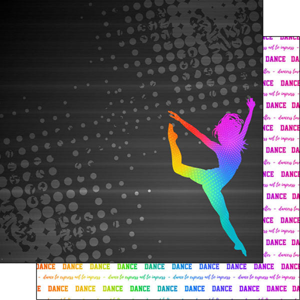 Scrapbook Customs 12x12 Paper -  Dance Neon 2