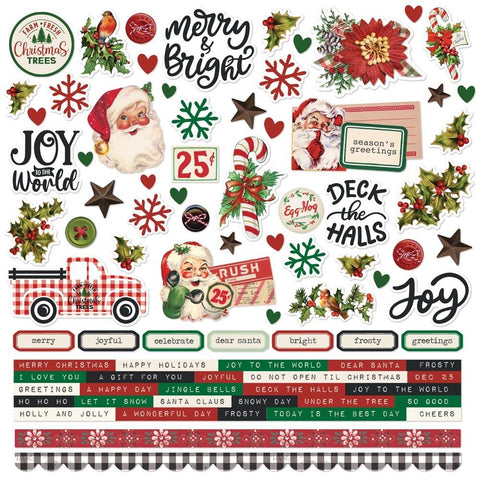 Simple Stories 12x12  Cardstock  Stickers  [Collection] - Simple Vintage Dear Santa