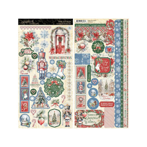 Graphic 45 Cardstock  Sticker Set [Collection] - Deck The Halls