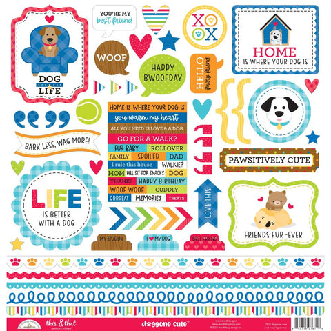 Doodlebug this & that Cardstock Stickers [Collection] - Doggone Cute
