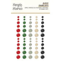 Simple Stories Glossy Enamel Dots - [Collection] - Simple Vintage Old Fashioned Christmas