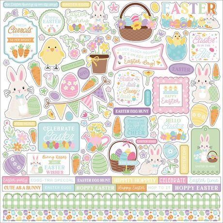 Echo Park 12x12  Stickers  [Collection] -  Easter Basket