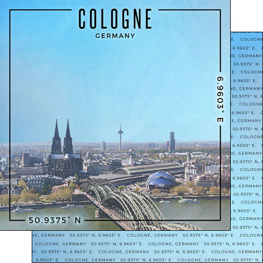 Scrapbook Customs 12x12 Paper - Germany  - Cologne