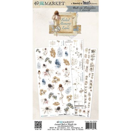 49 and Market  Rub On Transfer Essentials [Collections] - Faded Memory Lane
