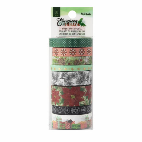 American Crafts  Washi Vicki Boutin - Evergreen & Holly