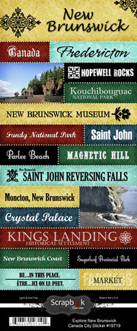 Scrapbook Customs Sticker - Explore New Brunswick City Sticker