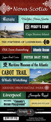 Scrapbook Customs Sticker - Explore Nova Scotia City Sticker