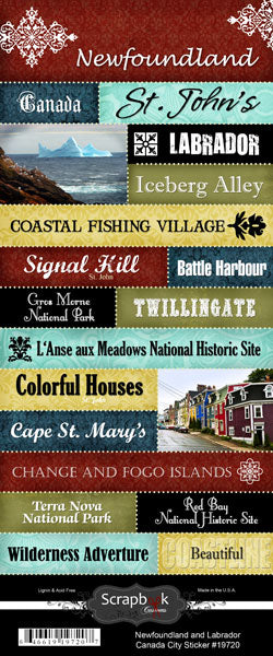 Scrapbook Customs Sticker - Explore Newfoundland City Sticker