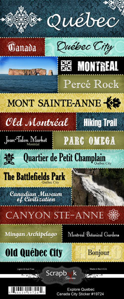 Scrapbook Customs Sticker - Explore Quebec City Sticker