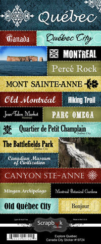 Scrapbook Customs Sticker - Explore Quebec City Sticker