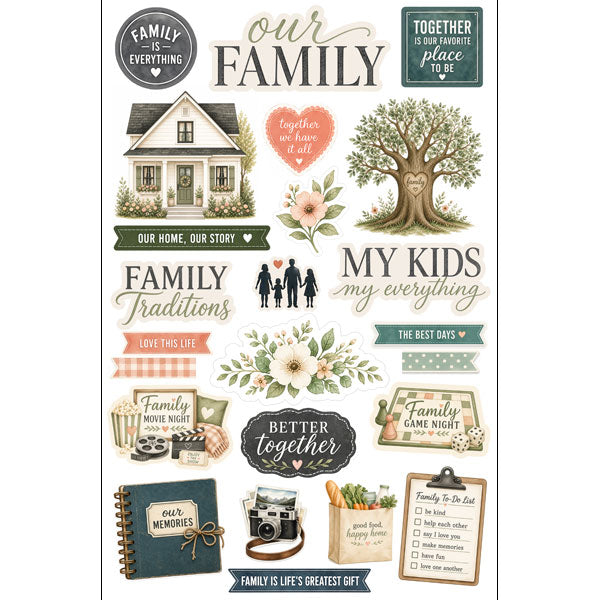 Scrapbook Customs  - Our Family Things Embellishments