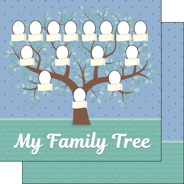 Scrapbook Customs 12x12 Paper - My Family Tree