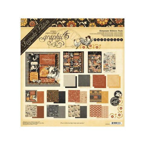 Graphic 45 12x12 Paper Collection [Collection] - Farmhouse Keepsake Edition
