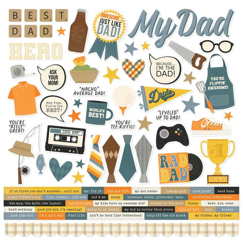 Simple Stories 12x12  Cardstock  Stickers  [Collection] - Father's Day