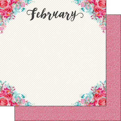 Scrapbook Customs 12x12 Paper - February Memories