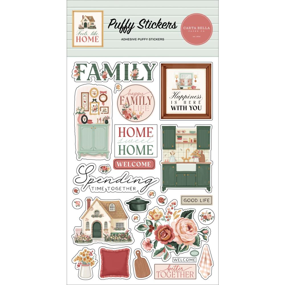 Carta Bella puffy Stickers - Feels Like Home