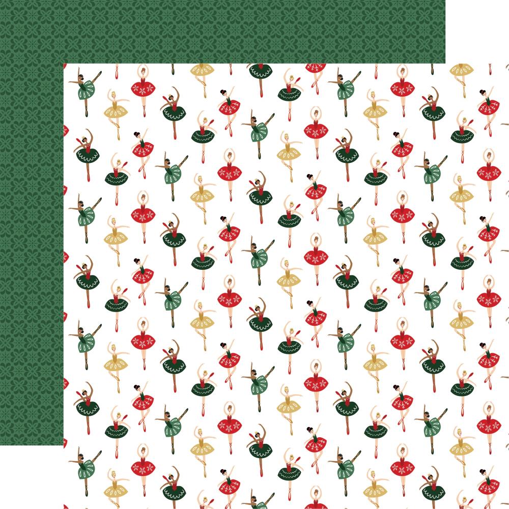 Echo Park 12x12 Paper - [Collection] - Nut Cracker Christmas - Festive Ballerinas