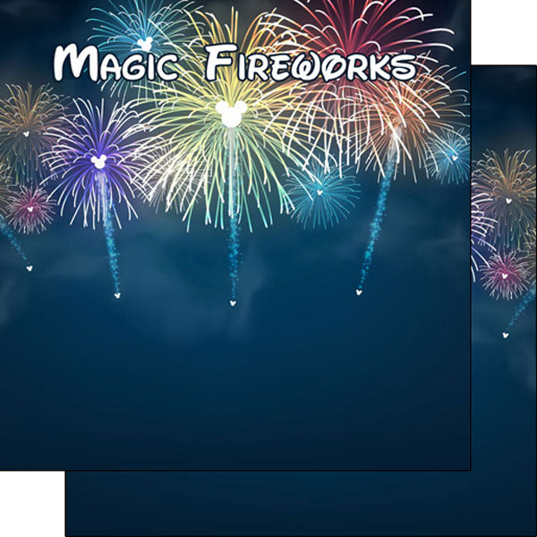 Scrapbook Customs 12x12 Paper - Magical Fireworks